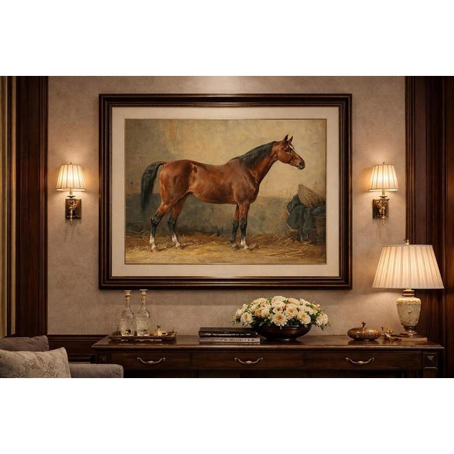 This original antique colour lithograph from 1898 depicts No. 40. Le Cheval du Meklembourg, the Mecklenburg horse, one of...