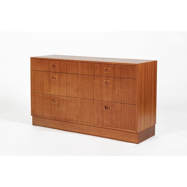 Mid-Century Modern Danish Mid-Century Modern Teak 6-Drawer Dresser or Chest, 1960s For Sale - Image 3 of 14