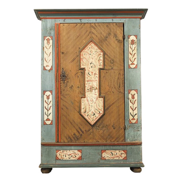 Painted Bridal Cupboard, 1788 For Sale