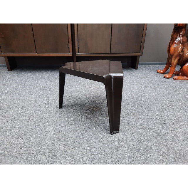 Brown Fiberglass Coffee Table and Side Table by Helmut Bätzner for Bofinger, 1974s For Sale - Image 8 of 8