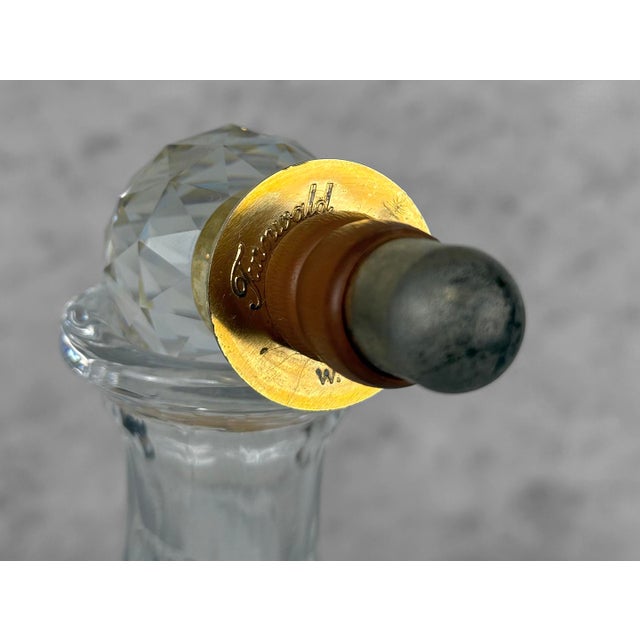 Vintage Victorian Crystal Liquor Decanter W/ Hans Turnwald Stopper For Sale - Image 9 of 11