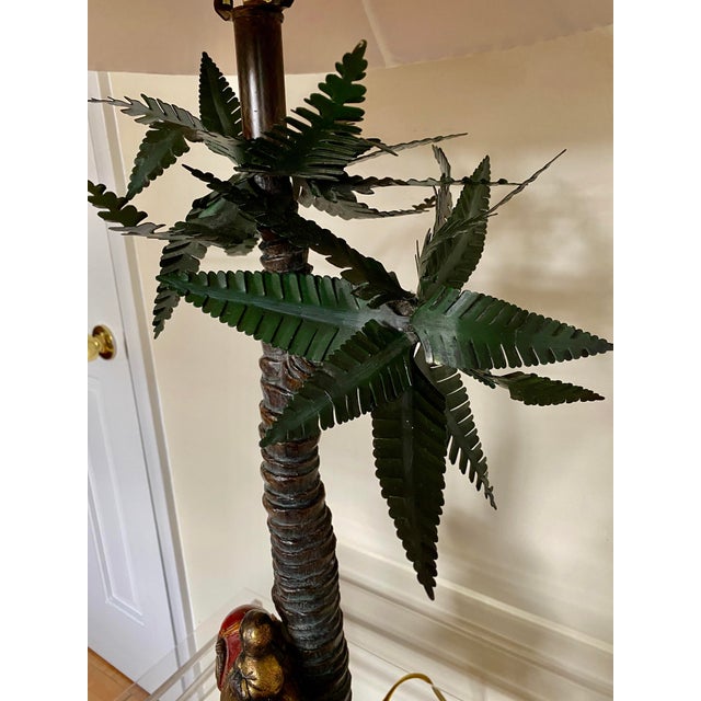 Elephant And Boy Tropical Palm Tree Table Lamps A Pair Chairish