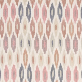 SAMPLE - Schumacher Sunara Ikat Fabric In Sedona For Sale