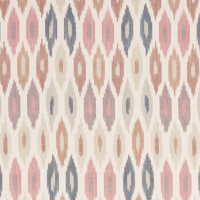SAMPLE - Schumacher Sunara Ikat Fabric In Sedona For Sale