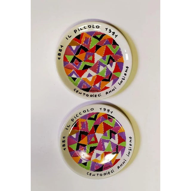 1990s Plates by Missoni Ottavio, 1991, Set of 2 For Sale - Image 5 of 5