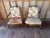 Late 20th Century Pair of Louis XV Floral Motif Upholstered Rush Seat Lounge ArmChairs With Ottoman For Sale - Image 14 of 16