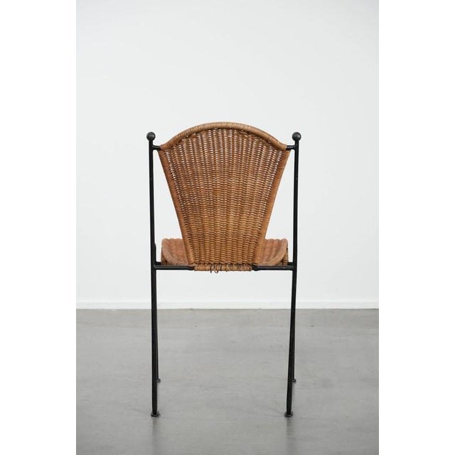 Vintage Chair with Cast Iron Frame by Frederick Weinberg For Sale - Image 4 of 14