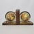 Vintage Wooden & Brass Spanish Terrestrial World Globe Bookends – Pair Add a touch of classic sophistication to your...