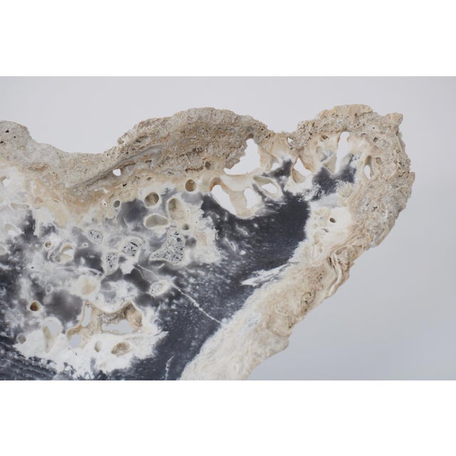 Contemporary Black Cream and White Bowl Onyx For Sale - Image 3 of 4