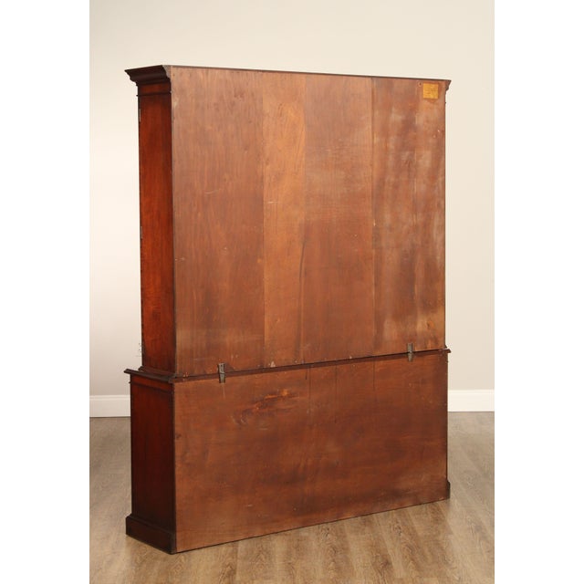 Charak Georgian Style Mahogany Hand Crafted Breakfront For Sale - Image 13 of 14