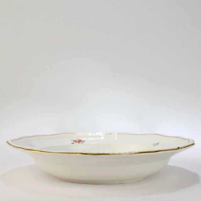 Metal 18th Century Frankenthal Porcelain Hand Painted Fruit Decoration Bowl For Sale - Image 7 of 13