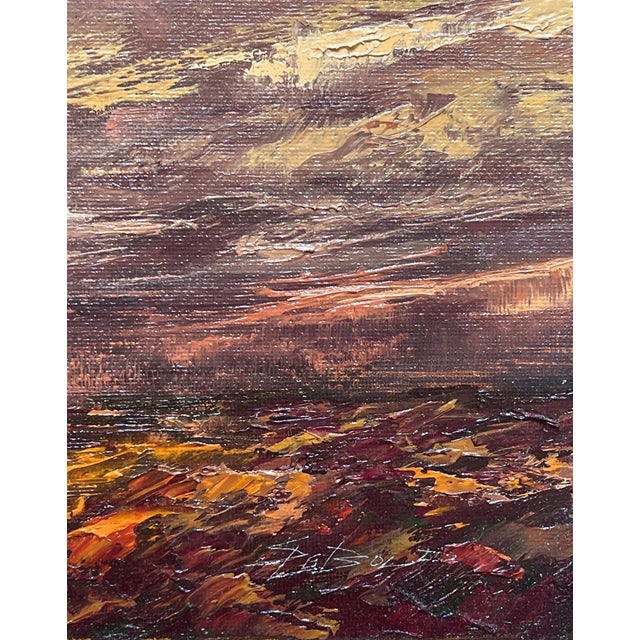 Early 21st Century Colorado Skies by Sparky LeBold | Oil on Panel Landscape with dramatic clouds at sunset For Sale - Image 5 of 5