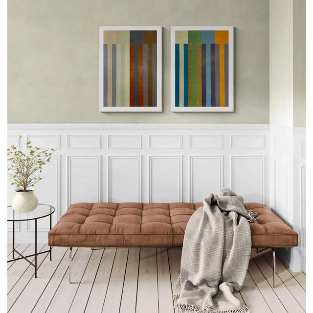 Color Pencil Drawing With Blue and Bronze For Sale - Image 4 of 7