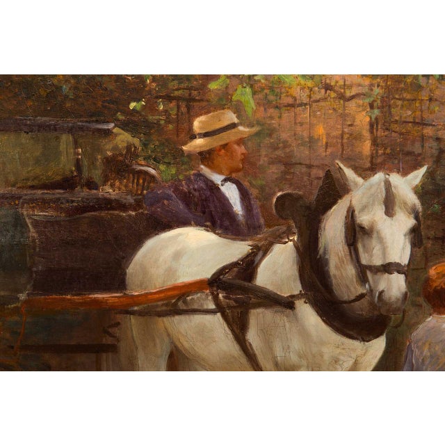 “Young Naval Conscript” Antique French Painting by Julien Le Blant For Sale - Image 10 of 17