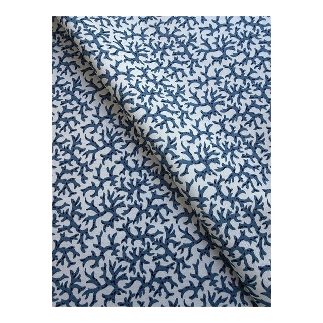 Clarence House Zepal Od Coral - Marine Sku 1381203 Indoor Outdoor Fabric 7 1/2 Yards For Sale
