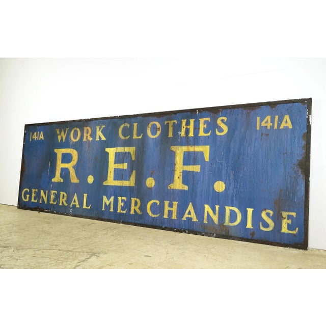 Rustic Newly Made Reclaimed General Merchandise Aluminum Marty Supreme Movie Prop Sign For Sale - Image 3 of 9