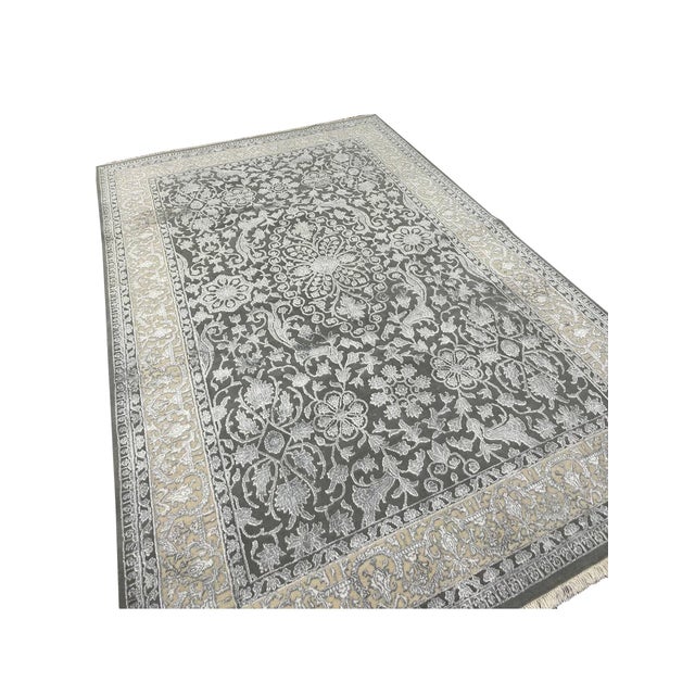 Textile Handwoven Tabriz Area Rug 6'0" X 8'10" For Sale - Image 7 of 7