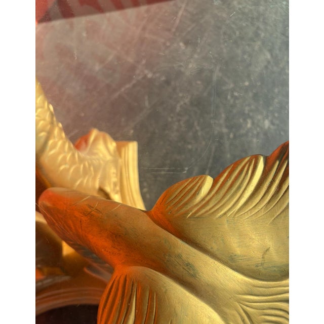 Mid 20th Century Hollywood Regency Solid Brass Dolphin Dining Table For Sale - Image 5 of 12