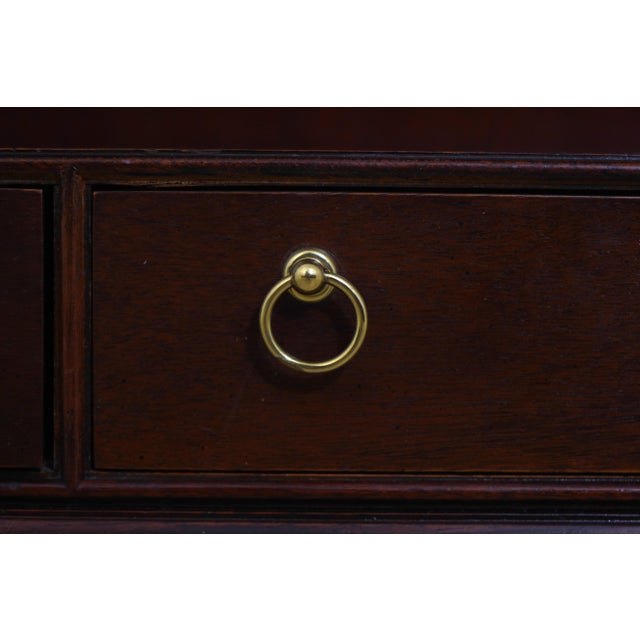 Brown Pair Baker Chippendale Mahogany 1 Drawer Small Bookshelves For Sale - Image 8 of 18