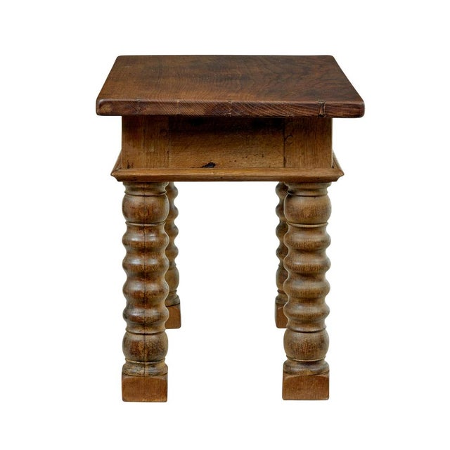 Antique Dutch Carved Oak Side Table, 1830 For Sale - Image 3 of 8