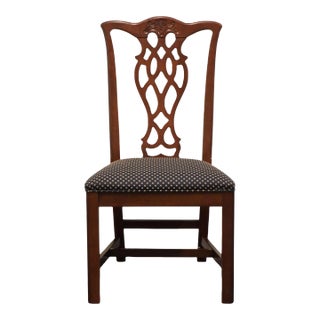 Universal Furniture Solid Cherry Traditional Chippendale Style Dining Side Chair For Sale