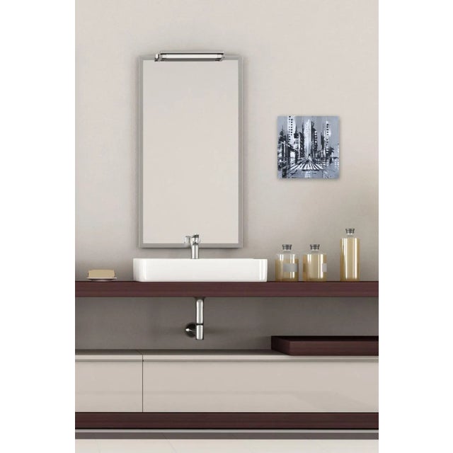 Textile ''Nc 05'' Black and White City Painting by Ivana Milosevic For Sale - Image 7 of 8