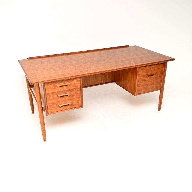 Vintage Swedish Walnut Desk attributed to Goran Strand for Lelangs Mobelfabrik, 1960s For Sale - Image 11 of 11