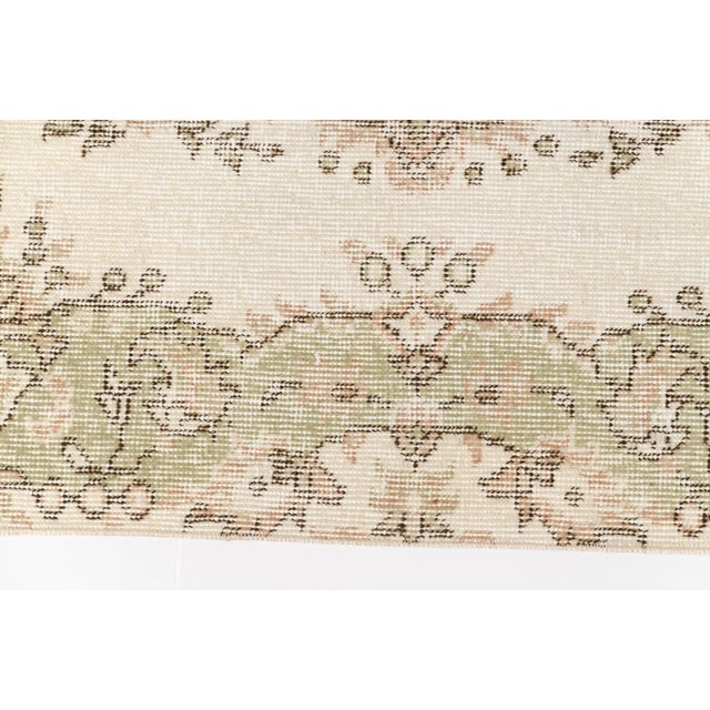 1950s Muted Olive Oushak Area Rug For Sale - Image 4 of 8