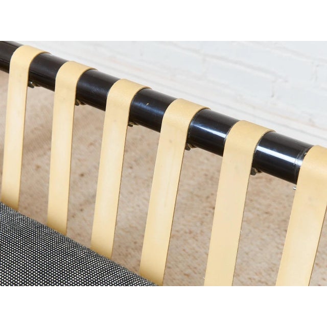 Mid 20th Century Vintage 1970s Black Lacquered Sofa For Sale - Image 5 of 12