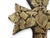 Mexican Mexican Folk Art Milagros Wooden Cross Nailed Metal Brass Charms Wall Hanging For Sale - Image 3 of 8