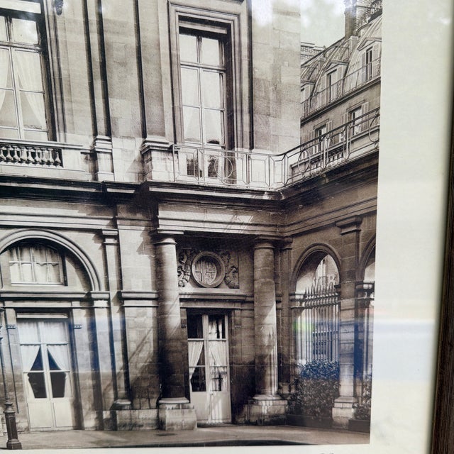 1990s Framed Architectural Photo of the Court D’Entree De Le Palais Royale of Louis XV For Sale - Image 4 of 4