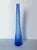 Particular vase entirely in blue Murano glass with transparent details at the neck. Dimensions: H 58 x Base diameter 12 cm...