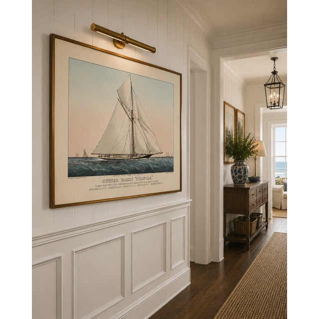 Paper Cutter Yacht Thistle, Vintage Art Print Reproduction, 30" X 20" For Sale - Image 7 of 10