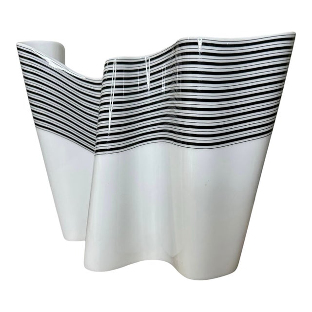 Sculptural Op Art Porcelain Vase Rosenthal Barbara Brenner 1960s For Sale