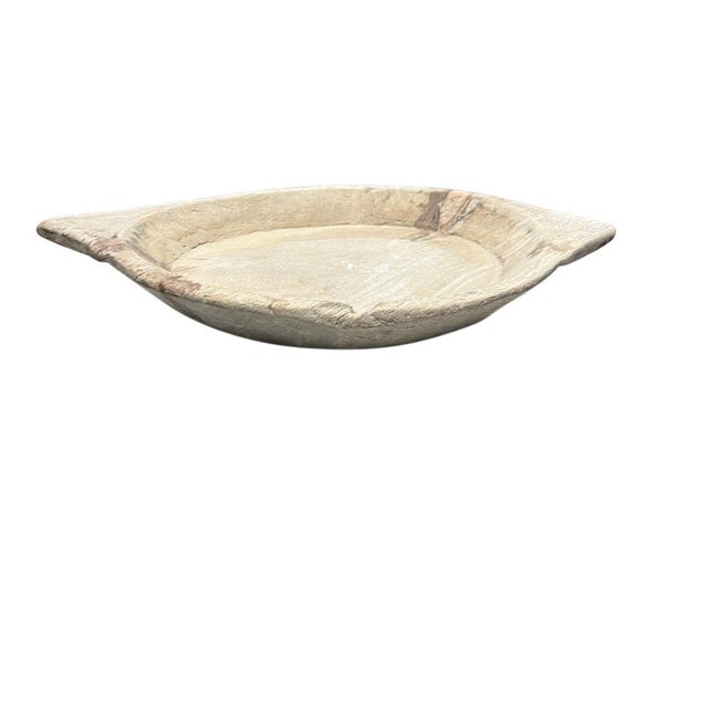 Farmhouse Vintage Wooden Parat Bowl For Sale - Image 3 of 5