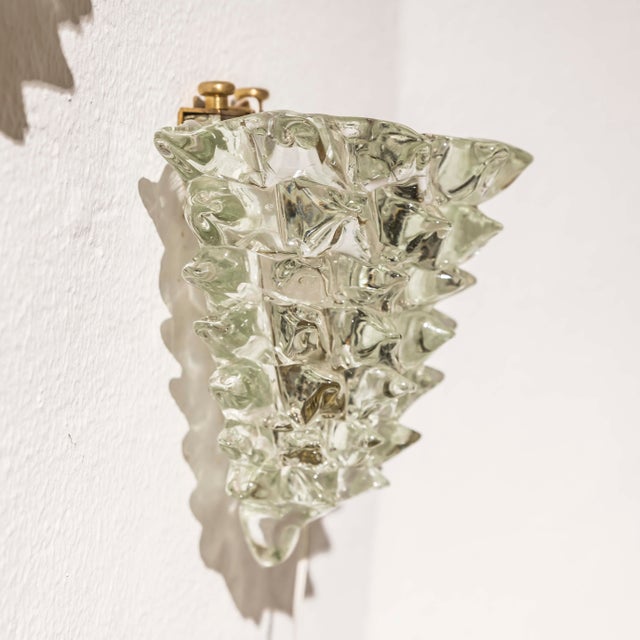 Vintage Italian Wall Lights by Ercole Barovier for Barovier & Toso, 1930s, Set of 2 For Sale - Image 4 of 11