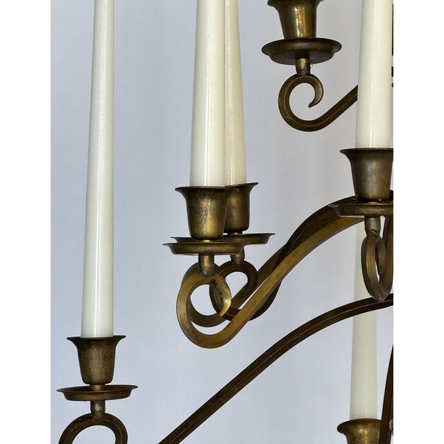 Vintage Solid Brass Candelabra For Sale - Image 4 of 5
