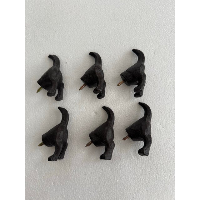 6 Vintage Cast Iron Dog Hooks For Sale In New York - Image 6 of 7