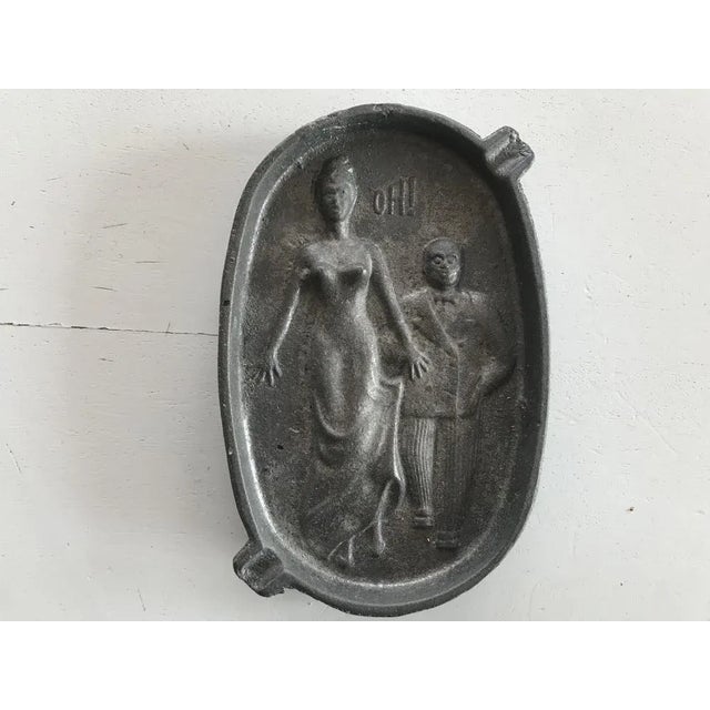 Double-Sided Cast Ashtray with Tin Picture, 19th Century For Sale - Image 9 of 9