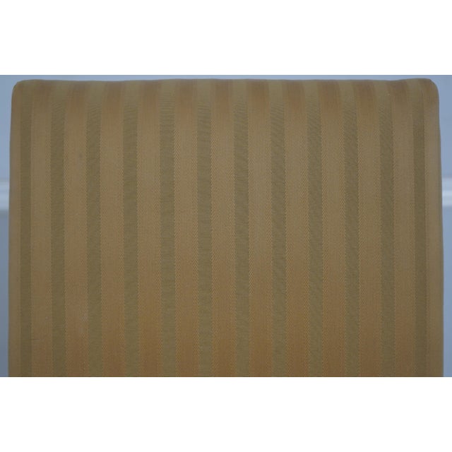 Pair of Upholstered Skirted Parsons Host High Back Chairs For Sale In Philadelphia - Image 6 of 18