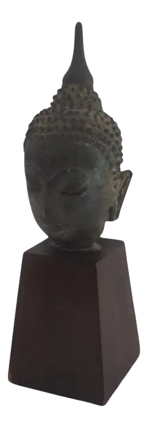 Thai Ayuthia Ayutthaya Period Bronze Head of Buddha 16th/17th Century