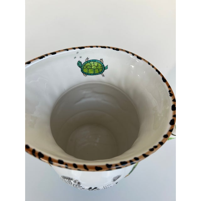 2000 - 2009 Lynn Chase Atelier Ceramic Pitcher “Jungle Jubilee” 2006 For Sale - Image 5 of 9