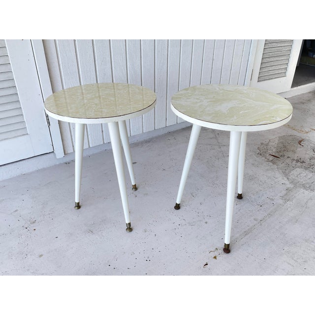 Mid-Century Modern Mid-Century Tripod Leg Side Tables - a Pair For Sale - Image 3 of 6