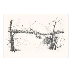 1957 Peter Takal Landscape Lithograph From Print Club of Cleveland