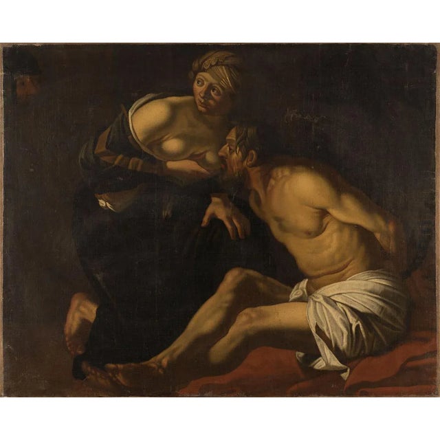 Roman Charity is a beautiful original oil painting on canvas, realized after a painting by Dirck van Baburen (1595-1624)....