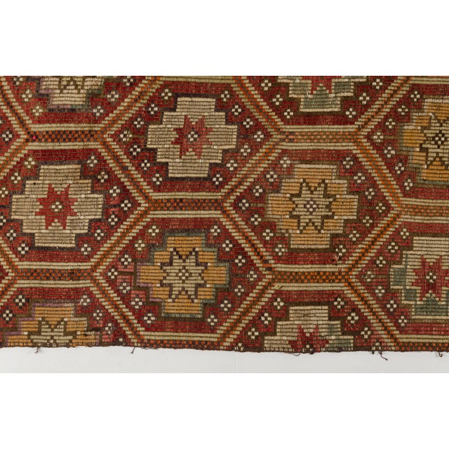 Textile Geometric Vintage Modern Kilim For Sale - Image 7 of 10