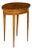 French Neoclassical Style 19th Century Walnut Table with Oval Top, Tapered Legs For Sale