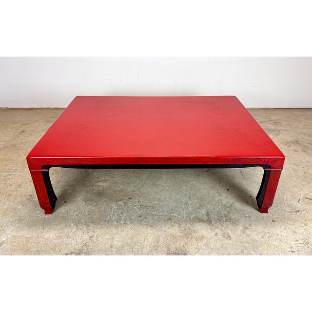 Mid 19th Century Mid 20th Century Japanese Low Coffee / Tea Table in Red & Black Lacquer For Sale - Image 5 of 12