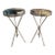 Pair of Italian Jansen Style Chrome Drink Tables For Sale
