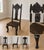 Elevate your dining space with this striking set of five Jacobean Revival dining chairs, showcasing intricate hand-carved...